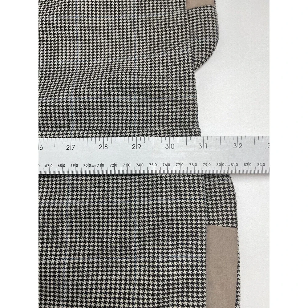 Lauren Ralph Lauren Mens 40R Beige Multicolored Houndstooth Sport Coat Wool